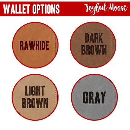 Personalized Leather Wallet - Slim Bifold Design | Custom Monogram Gift for Men Joyful Moose