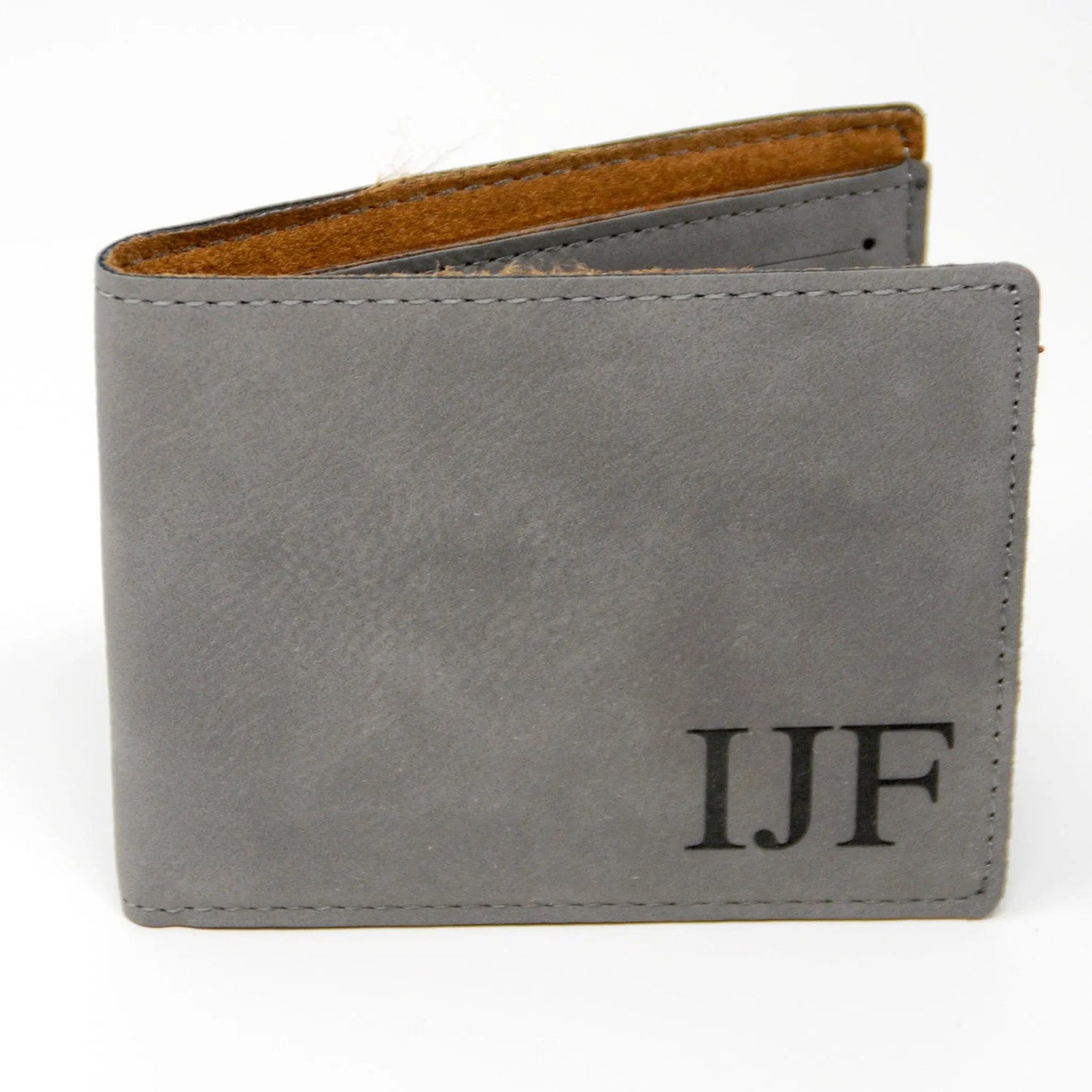 Personalized Leather Wallet - Slim Bifold Design | Custom Monogram Gift for Men Joyful Moose