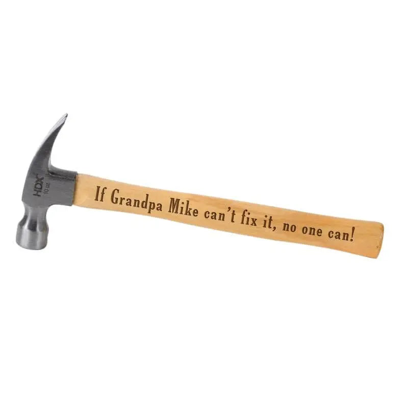 Gift for Grandpa - Personalized Laser Engraved Hammer Custom Christmas Gift ideas for Dad, Grandfather or Husband for Father's Day Joyful Moose