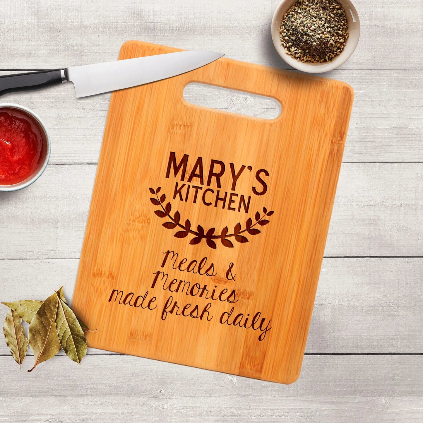 Grandma's Kitchen Cutting Board - Personalized Mother's Day Gift for Her, Mom, Nana, Grandmother Joyful Moose