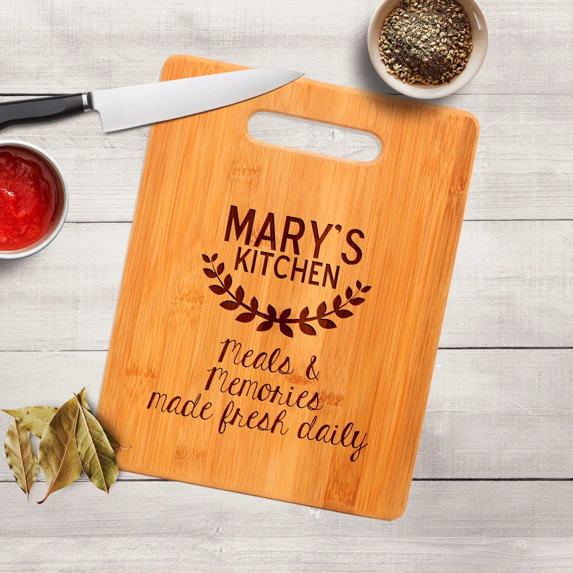 Grandma's Kitchen Cutting Board - Personalized Mother's Day Gift for Her, Mom, Nana, Grandmother Joyful Moose