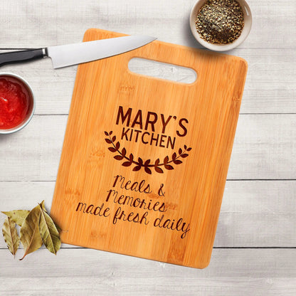 Grandma's Kitchen Cutting Board - Personalized Mother's Day Gift for Her, Mom, Nana, Grandmother Joyful Moose
