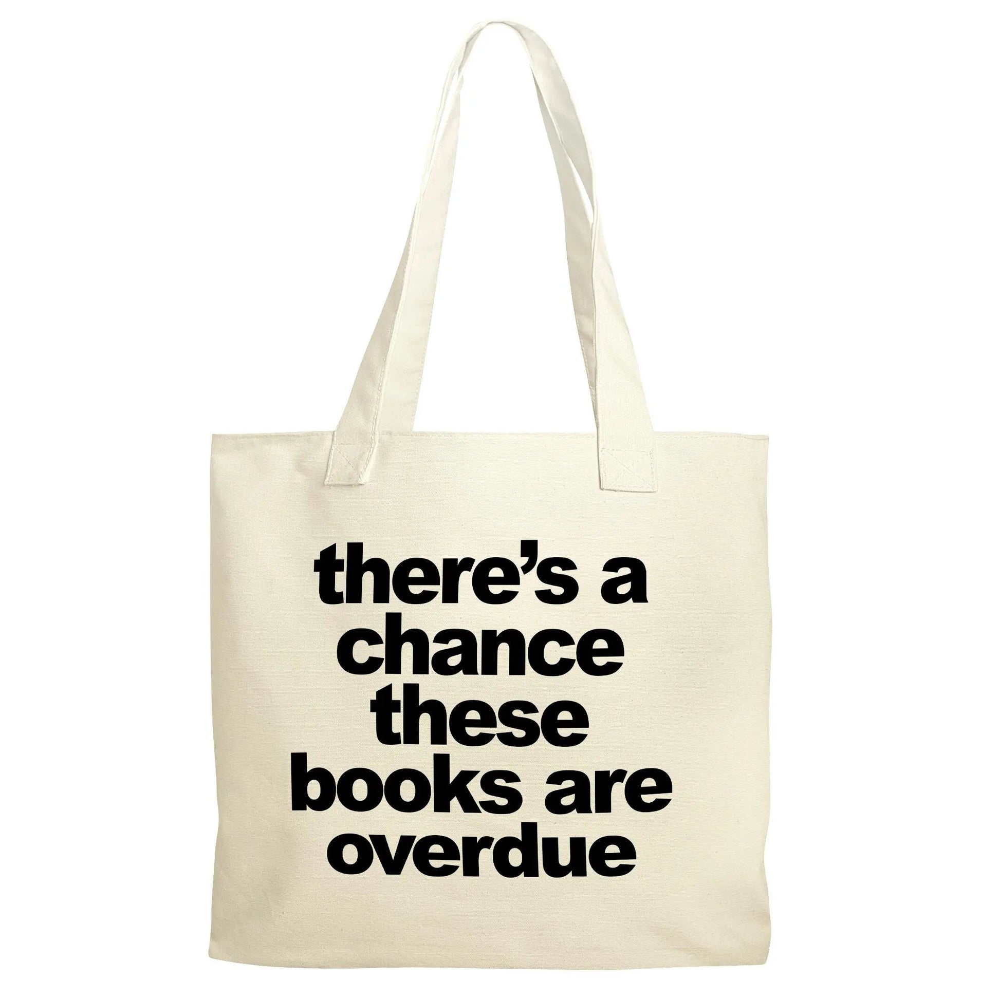 Book Bag, Overdue Library Books Funny Canvas Tote Bag Joyful Moose