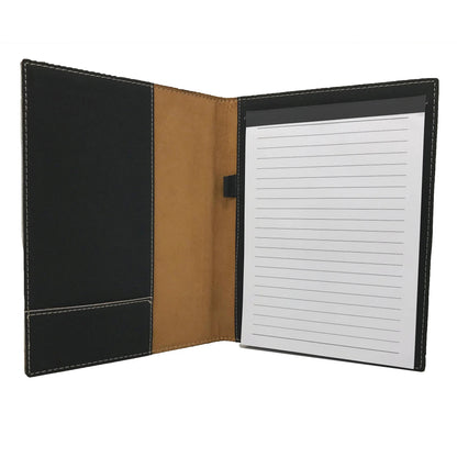 Monogram Legal Pad Holder - Laser Engraved Portfolio - Leather Notepad Folder - Gift for Graduate Joyful Moose