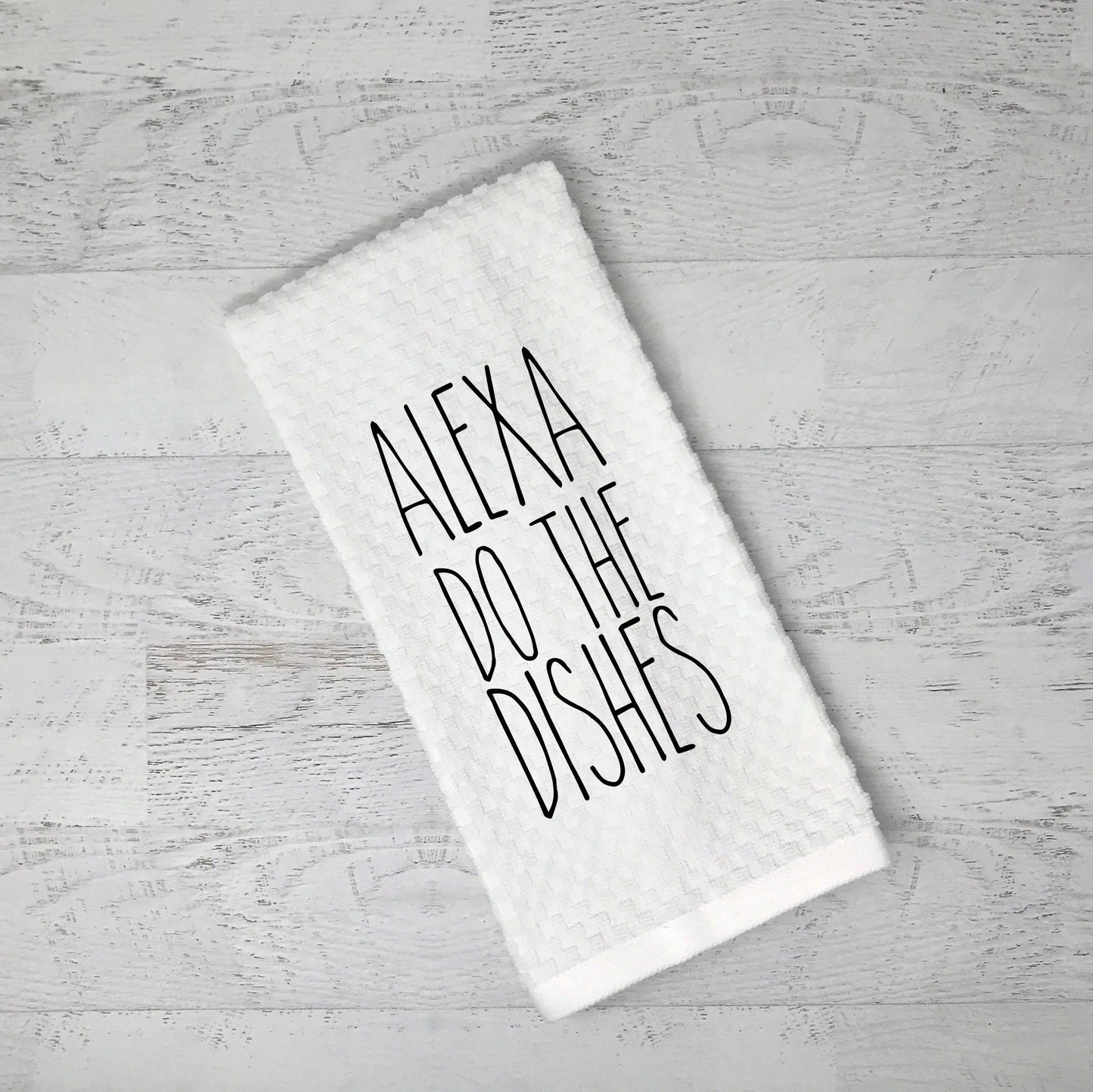 Alexa Do The Dishes Flour Sack Kitchen Tea Towel - Alexa Feed the Kids Funny Kitchen Decor Joyful Moose