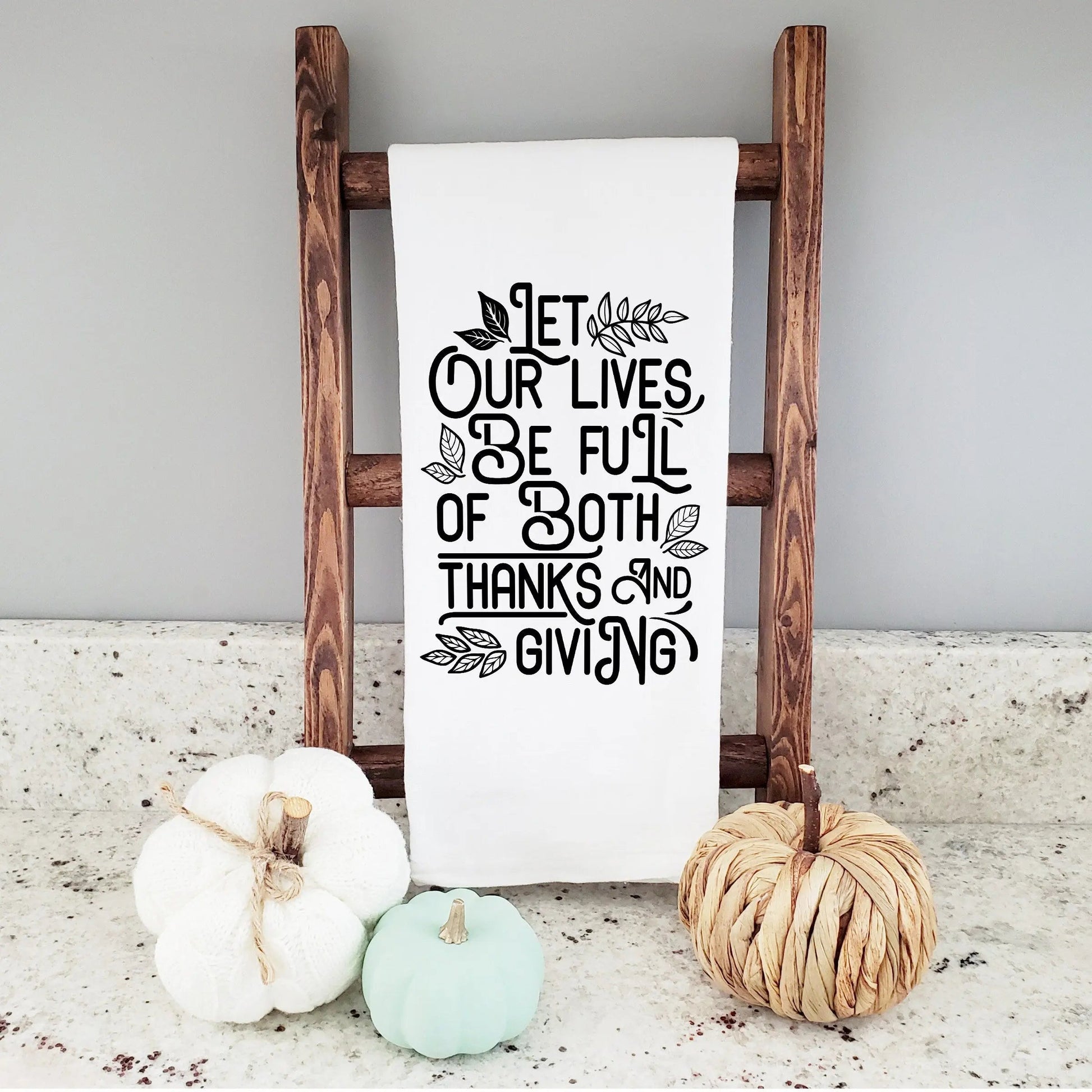 Thanksgiving Kitchen Towel, Hostess Gift, Housewarming Gift, Thanksgiving Kitchen Decor, Thankful Tea Towel, Fall Flour Sack Towel Joyful Moose