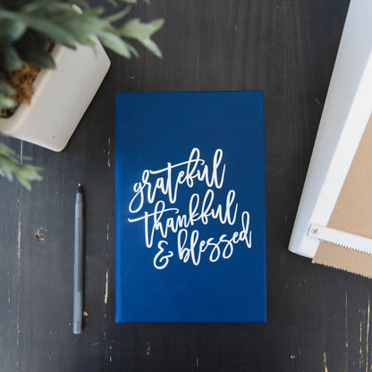 gratitude journal, Gratitude Writing Journal, Gift for her, Grateful Thankful Blessed Lined Journal Joyful Moose