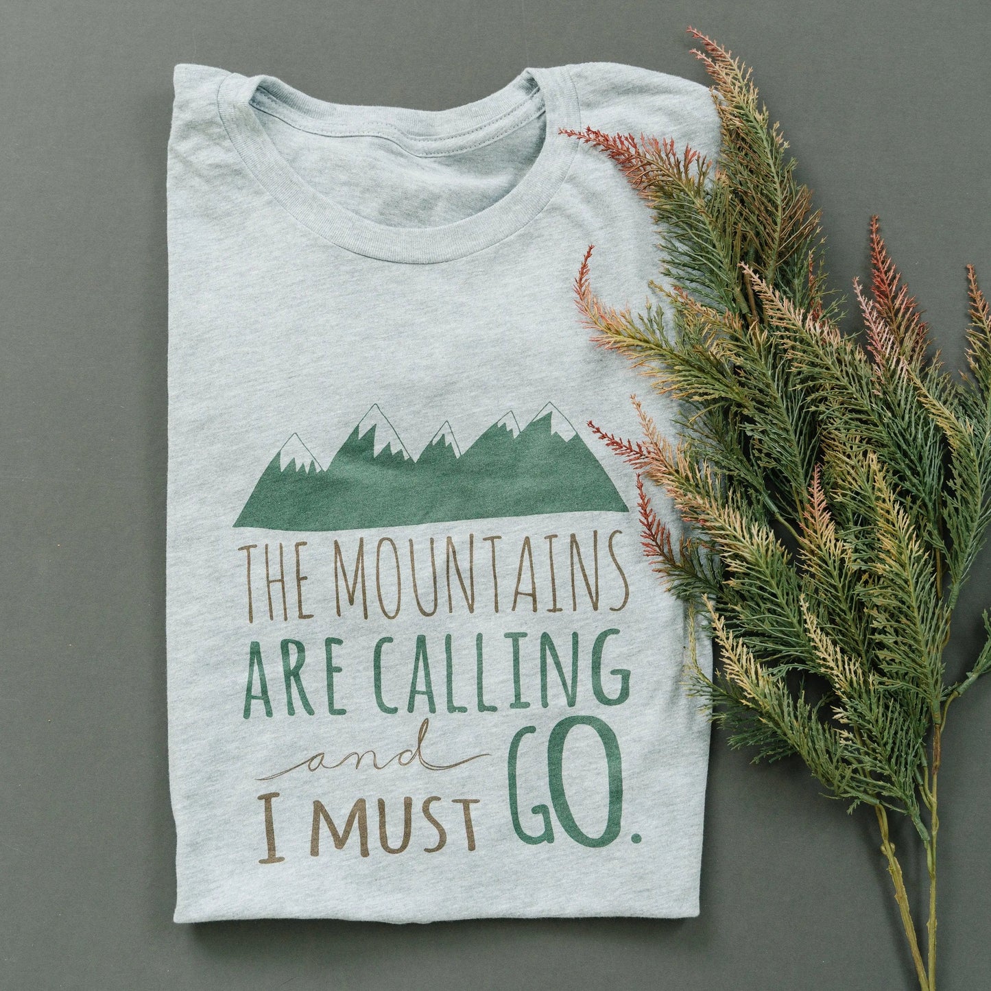 Hiking Tshirt, The Mountains are Calling and I must Go Shirt, camping shirt, graphic tshirt Joyful Moose