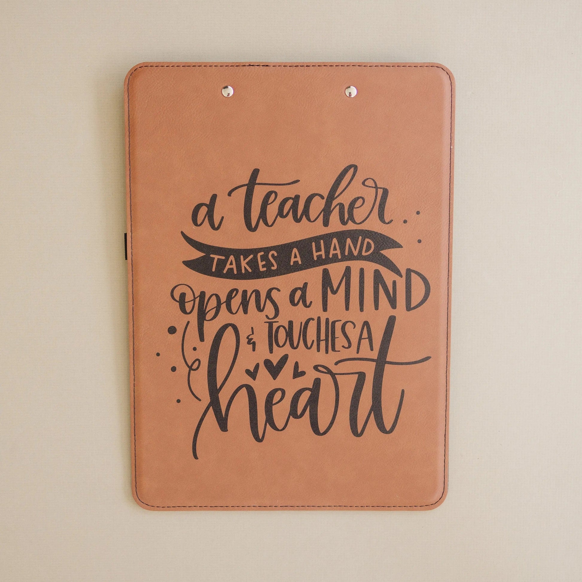 Custom Clipboard for Teacher, Personalized Teacher Gift, leather clip board teacher appreciation gift for Teachers Joyful Moose
