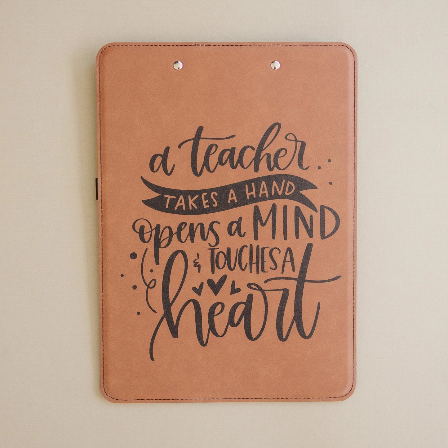 Custom Clipboard for Teacher, Personalized Teacher Gift, leather clip board teacher appreciation gift for Teachers Joyful Moose
