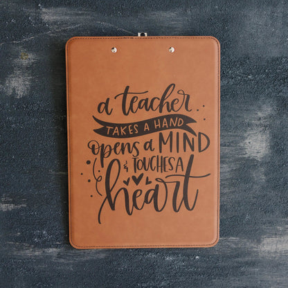 Custom Clipboard for Teacher, Personalized Teacher Gift, leather clip board teacher appreciation gift for Teachers Joyful Moose