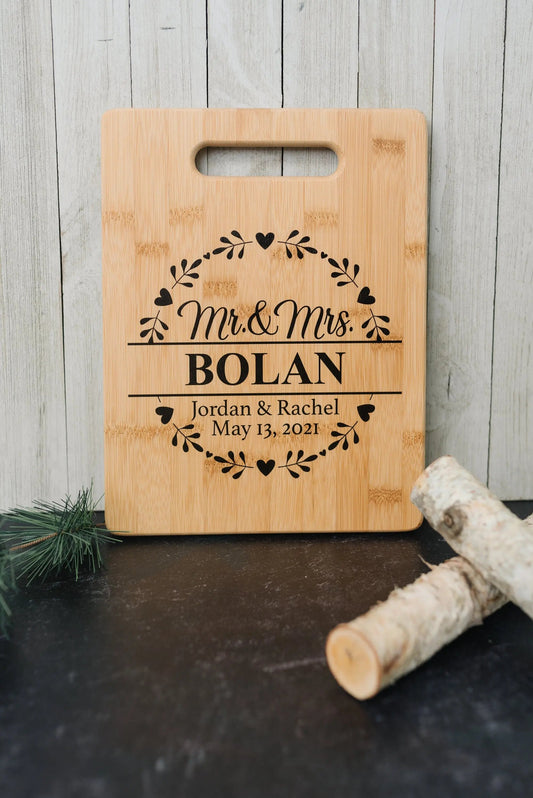 Wedding Gift, Personalized Cutting Board, personalized gift for couples, Custom Wedding Gifts, Wood Cutting Board, Custom cutting board Joyful Moose