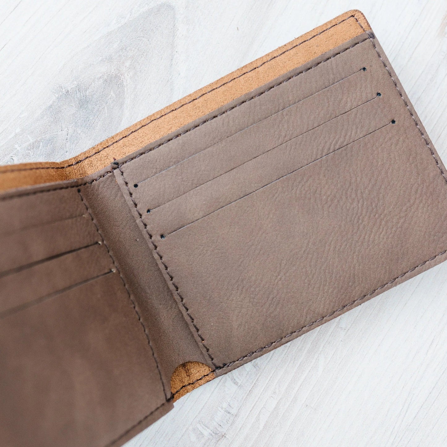 Personalized Leather Wallet - Slim Bifold Design | Custom Monogram Gift for Men Joyful Moose