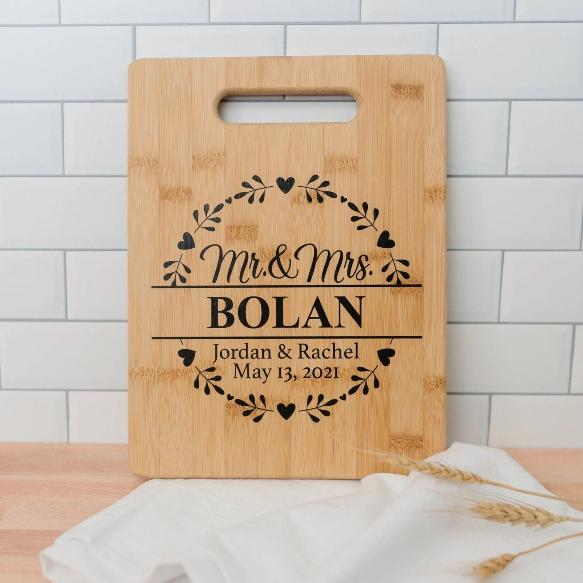 Wedding Gift, Personalized Cutting Board, personalized gift for couples, Custom Wedding Gifts, Wood Cutting Board, Custom cutting board Joyful Moose