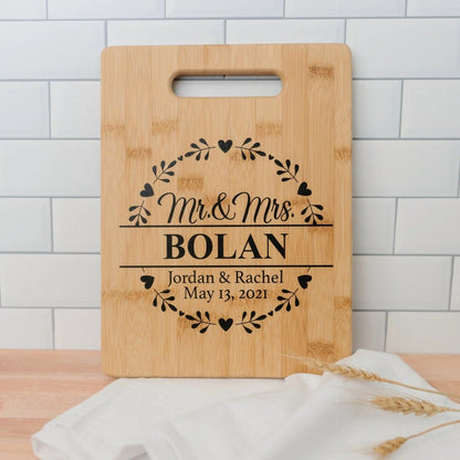 Wedding Gift, Personalized Cutting Board, personalized gift for couples, Custom Wedding Gifts, Wood Cutting Board, Custom cutting board Joyful Moose