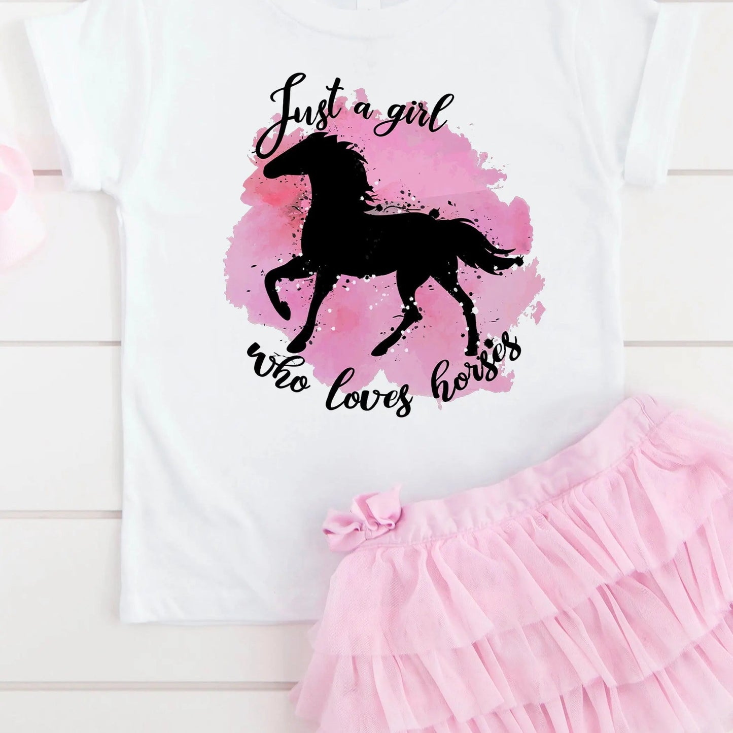 Horse T-shirt for girls, toddler Youth Kids Tees, horse gifts Joyful Moose