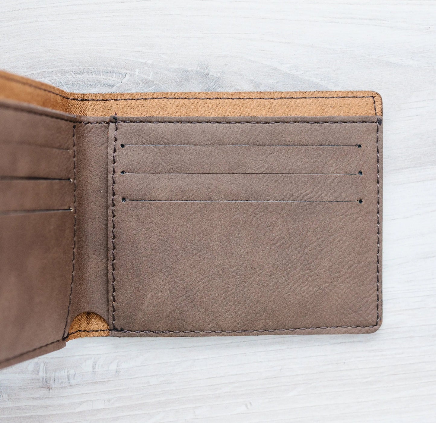 Groomsmen Gifts - Monogram Leather Wallet -  Personalized Mens Wallet Gift for Groomsman Joyful Moose