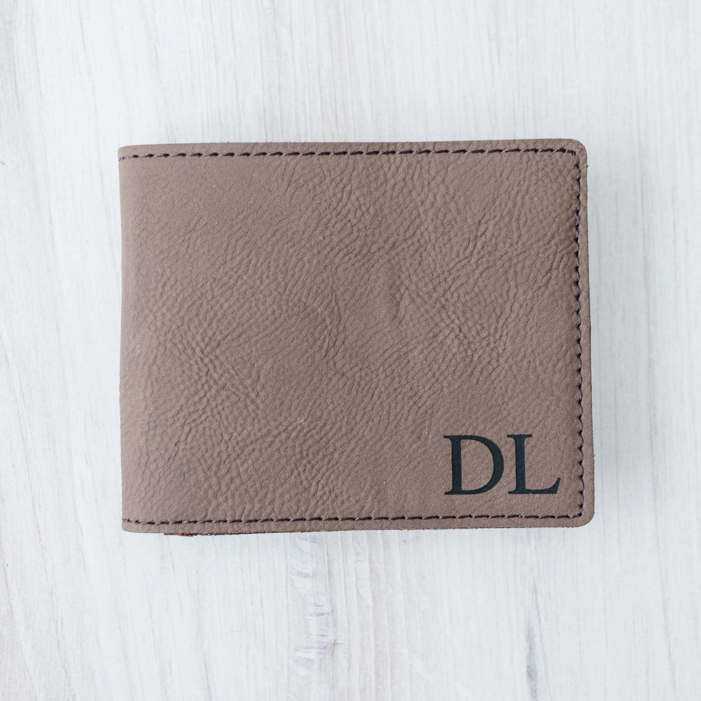 Personalized Leather Wallet - Slim Bifold Design | Custom Monogram Gift for Men Joyful Moose