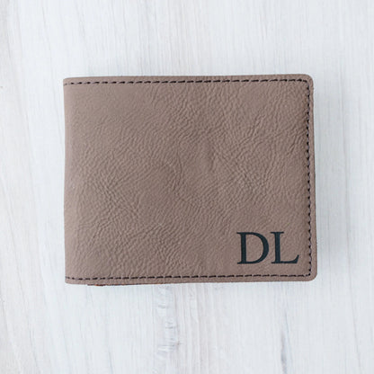 Personalized Leather Wallet - Slim Bifold Design | Custom Monogram Gift for Men Joyful Moose
