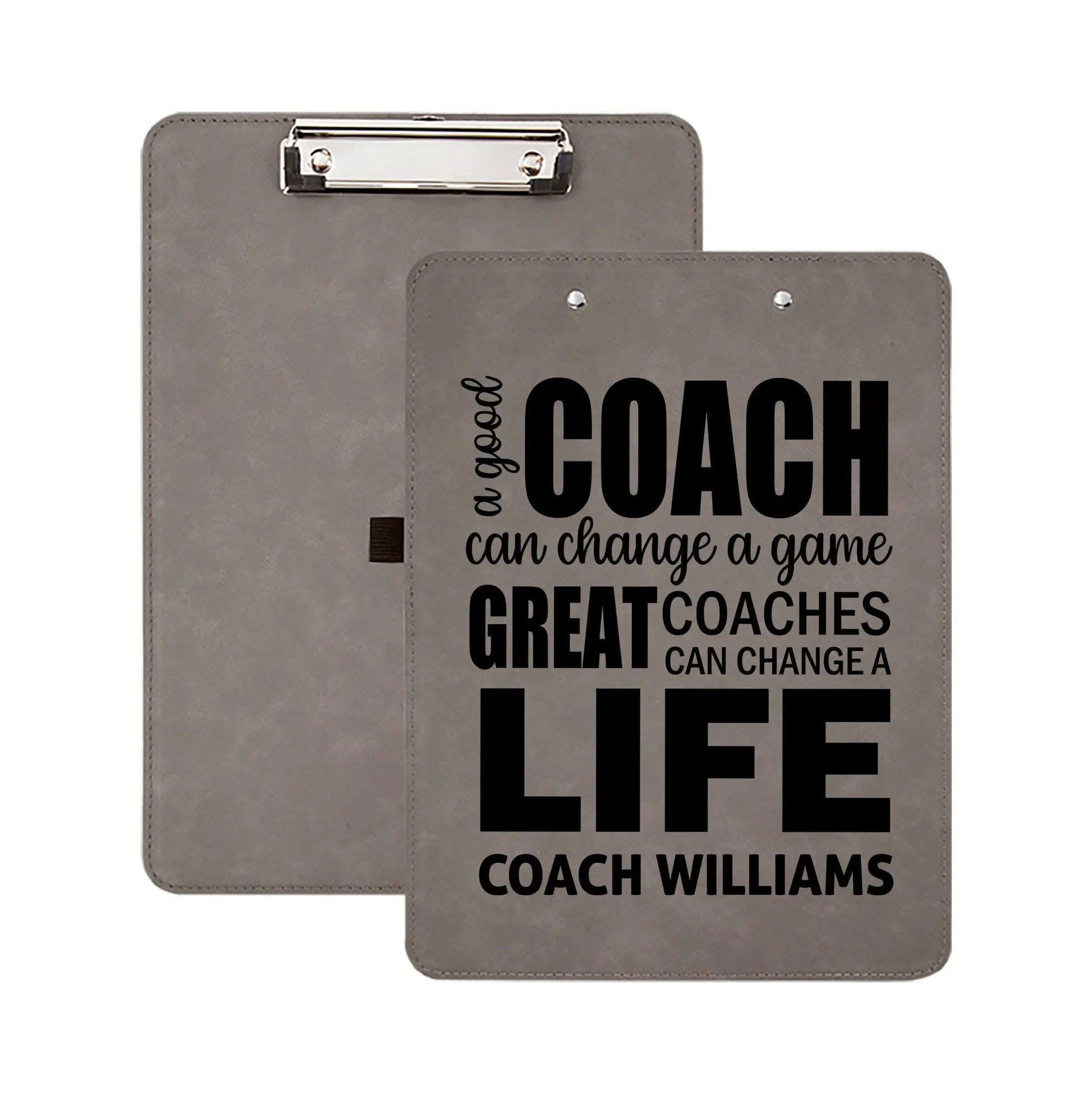 Custom Coach Clipboard - Leather Sports Clipboard | Personalized Coach Gift Joyful Moose