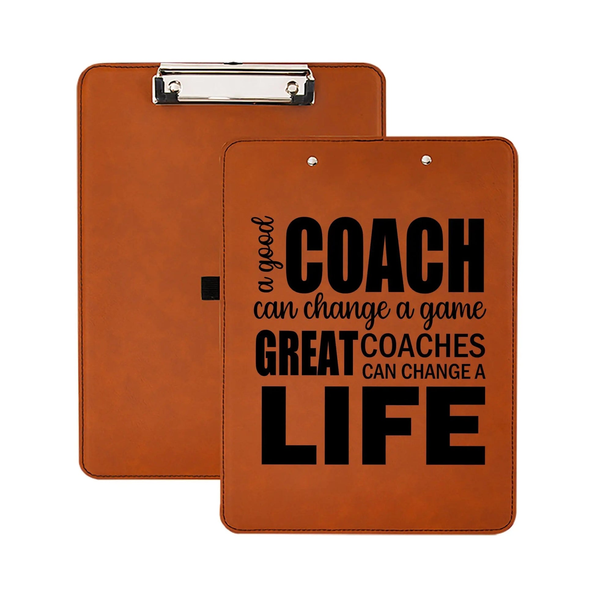 Custom Coach Clipboard - Leather Sports Clipboard | Personalized Coach Gift Joyful Moose