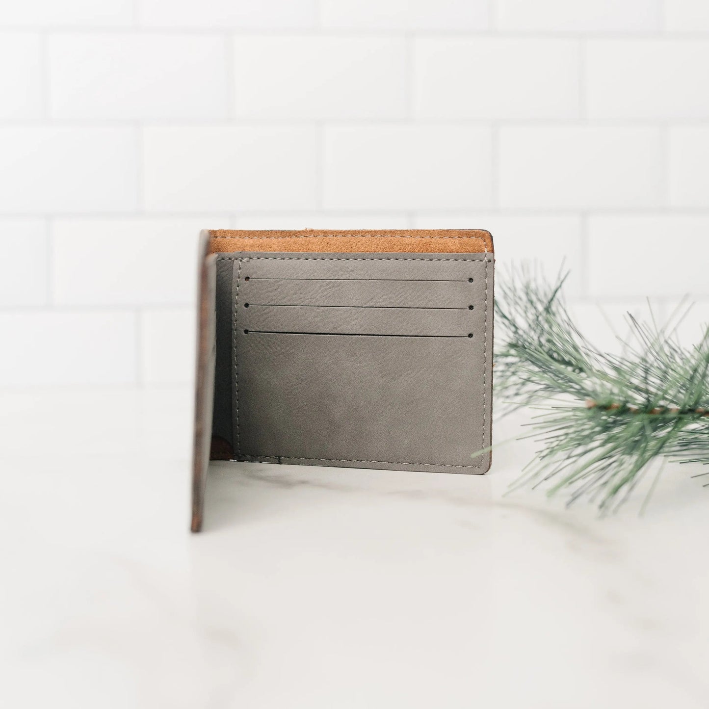 Mens Leather Wallet, Monogram Christmas Gift for Dad, unique gifts for men, Custom Mens Wallet, gift for husband Joyful Moose