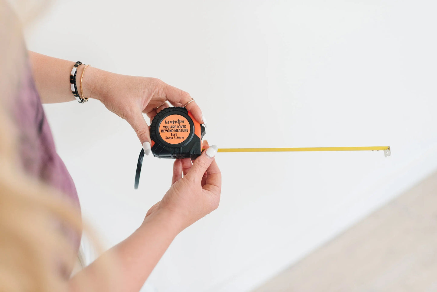 Personalized Tape Measure for Grandpa, Christmas Gift for Grandfather, Custom Birthday Gift for Papa from Grandkids Joyful Moose