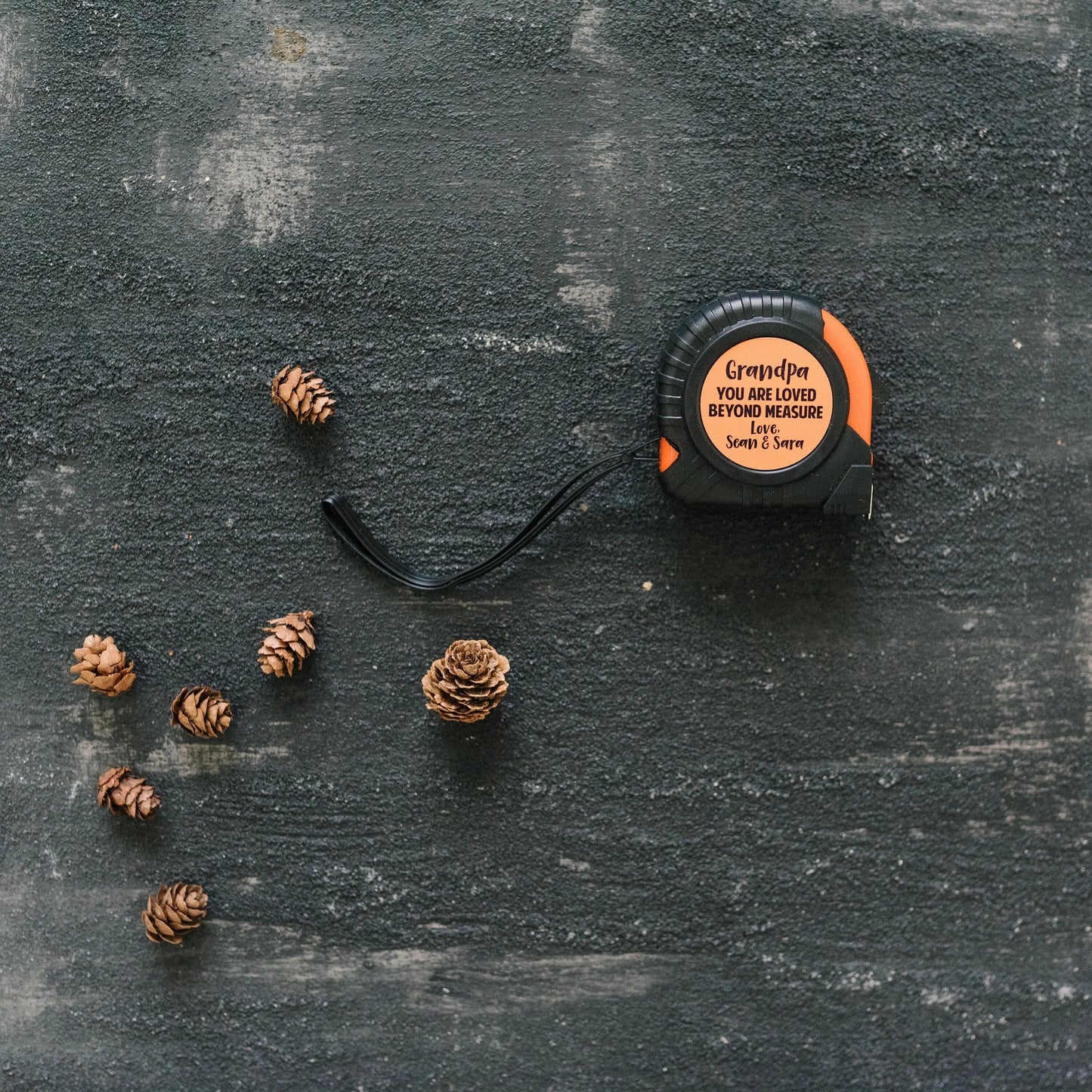 Personalized Tape Measure for Grandpa, Christmas Gift for Grandfather, Custom Birthday Gift for Papa from Grandkids Joyful Moose