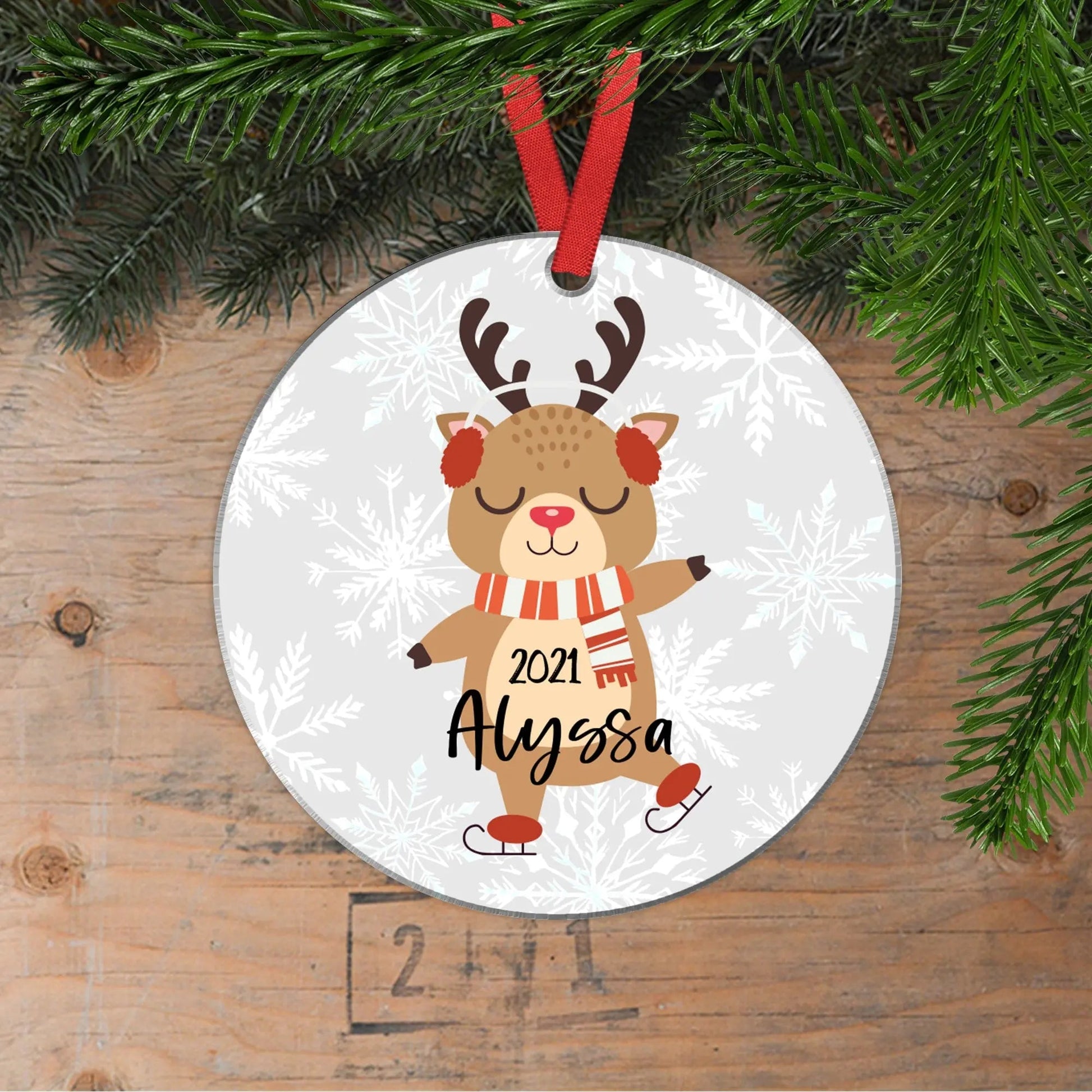 Christmas Ornaments Personalized, Christmas Ornament 2021, Christmas Ornaments for Kids Joyful Moose