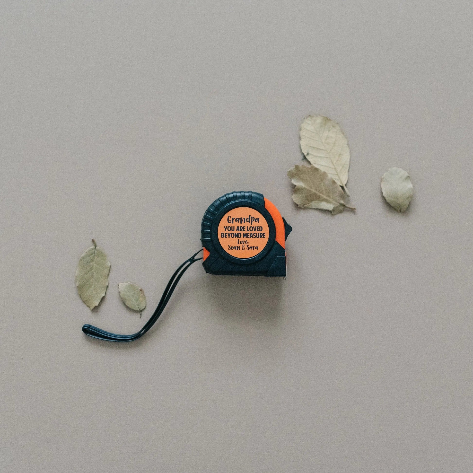 Personalized Tape Measure for Grandpa, Christmas Gift for Grandfather, Custom Birthday Gift for Papa from Grandkids Joyful Moose