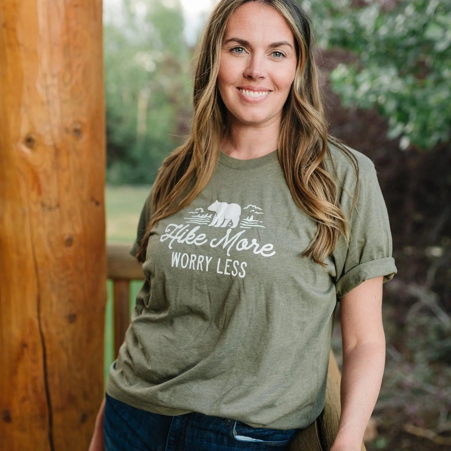 Hike More, Worry Less T-shirt, Hiking Gift, Adventure, Travel, Outdoors Shirt, Camping Tshirt Joyful Moose
