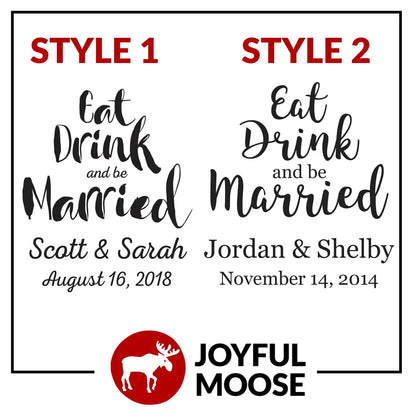 Wedding Gift Personalized Sign Wood Bottle Opener Joyful Moose