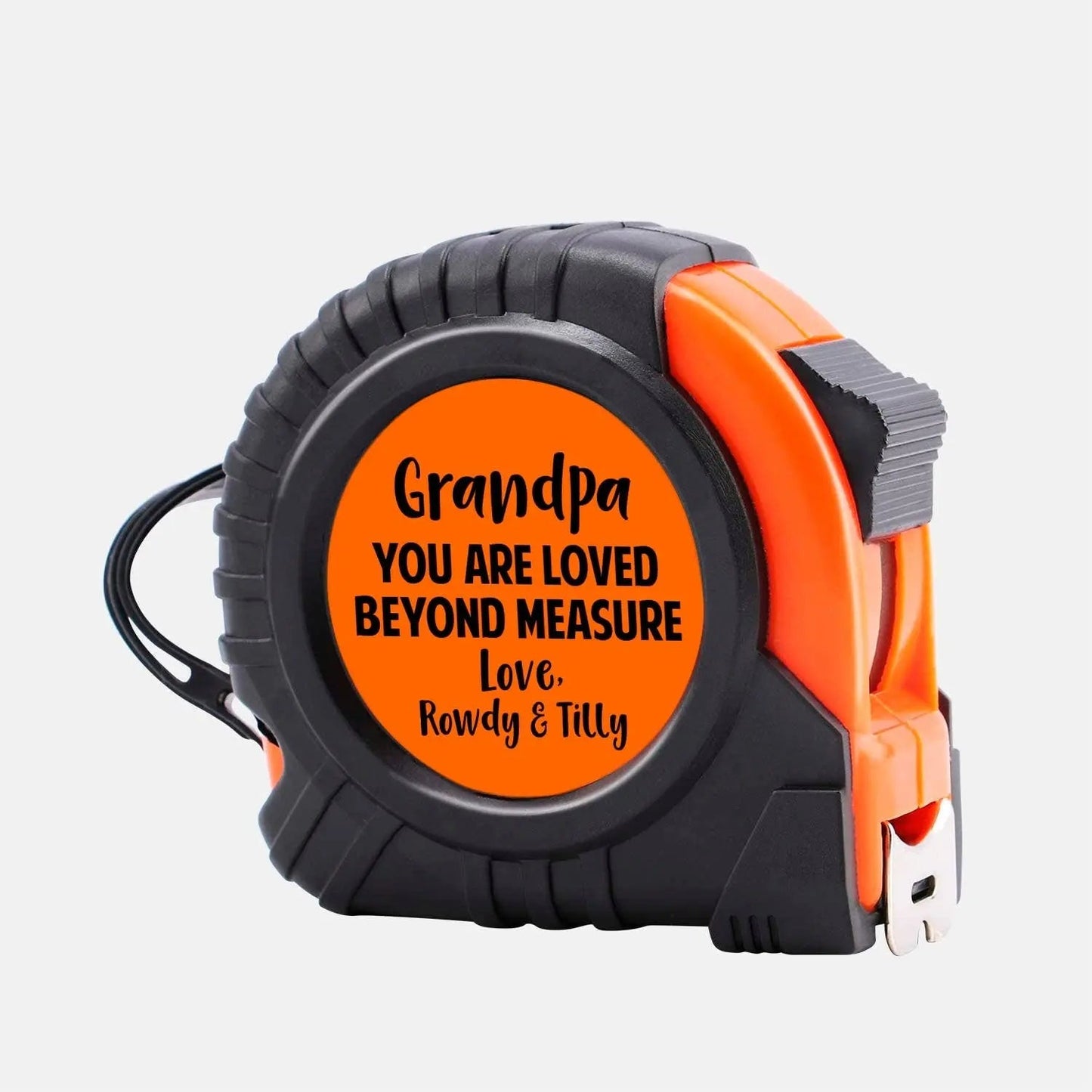 Personalized Tape Measure for Grandpa, Christmas Gift for Grandfather, Custom Birthday Gift for Papa from Grandkids Joyful Moose
