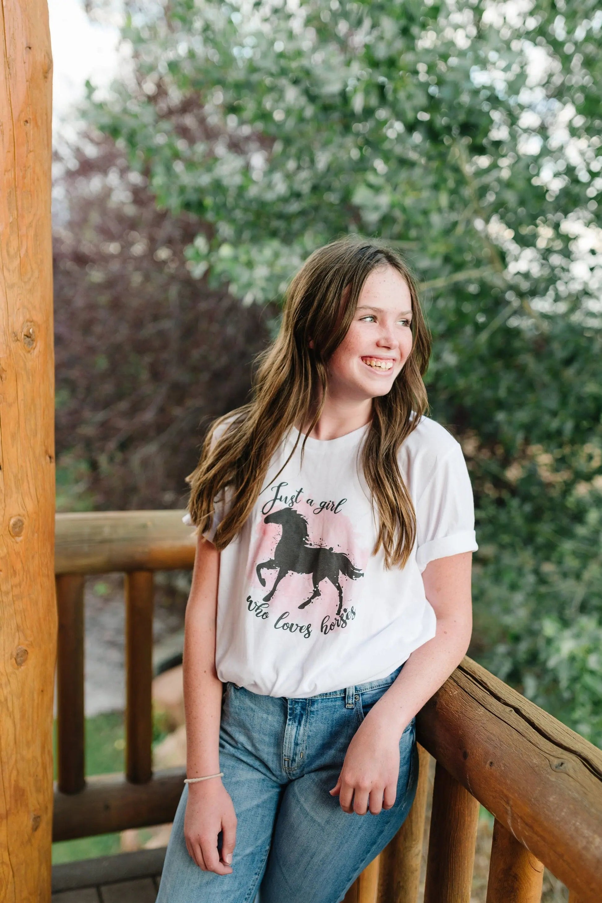 Horse T-shirt for girls, toddler Youth Kids Tees, horse gifts Joyful Moose