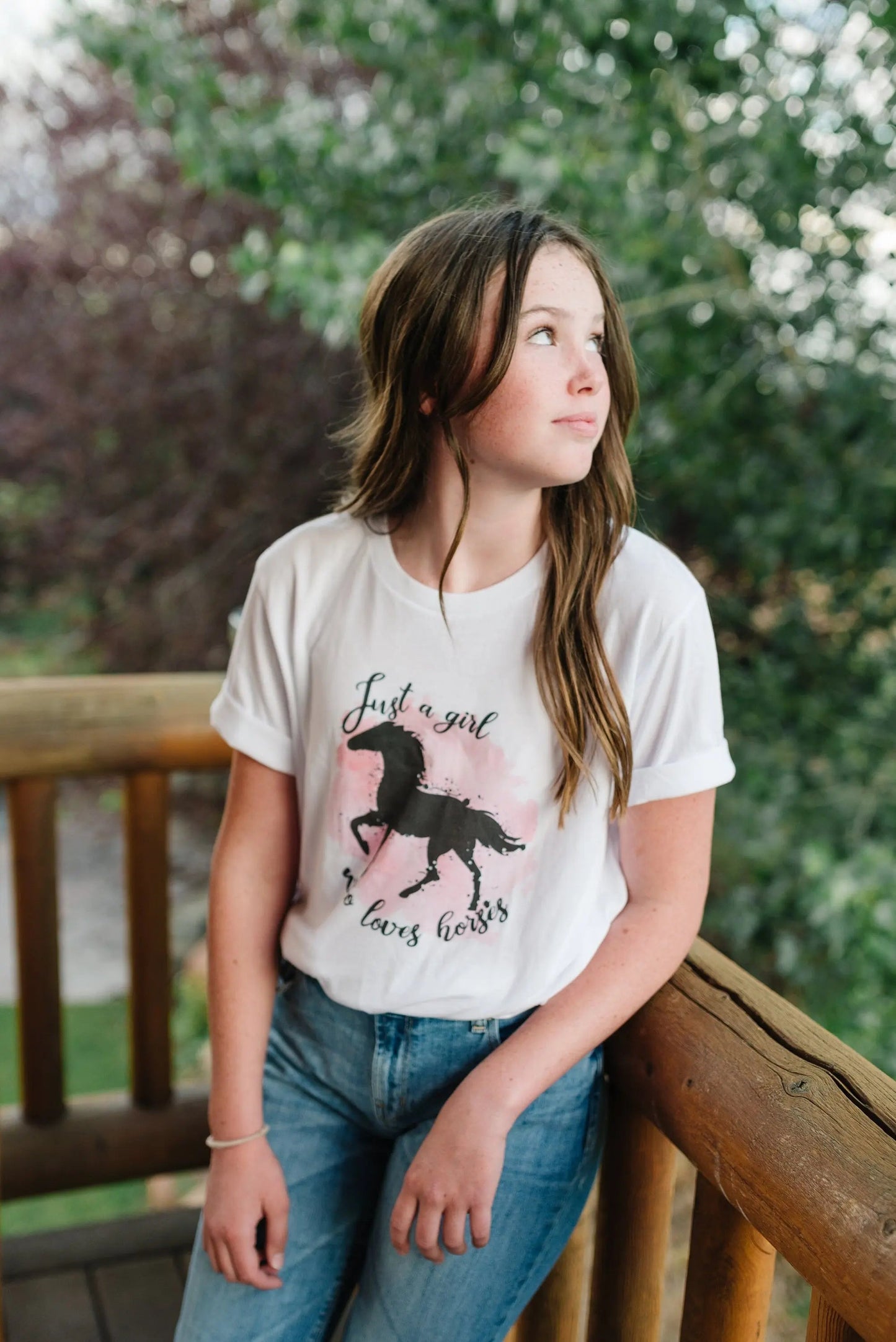 Horse T-shirt for girls, toddler Youth Kids Tees, horse gifts Joyful Moose