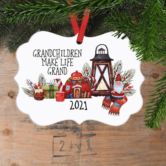 Christmas Ornament for Grandparents, Christmas Gift for Grandma Joyful Moose
