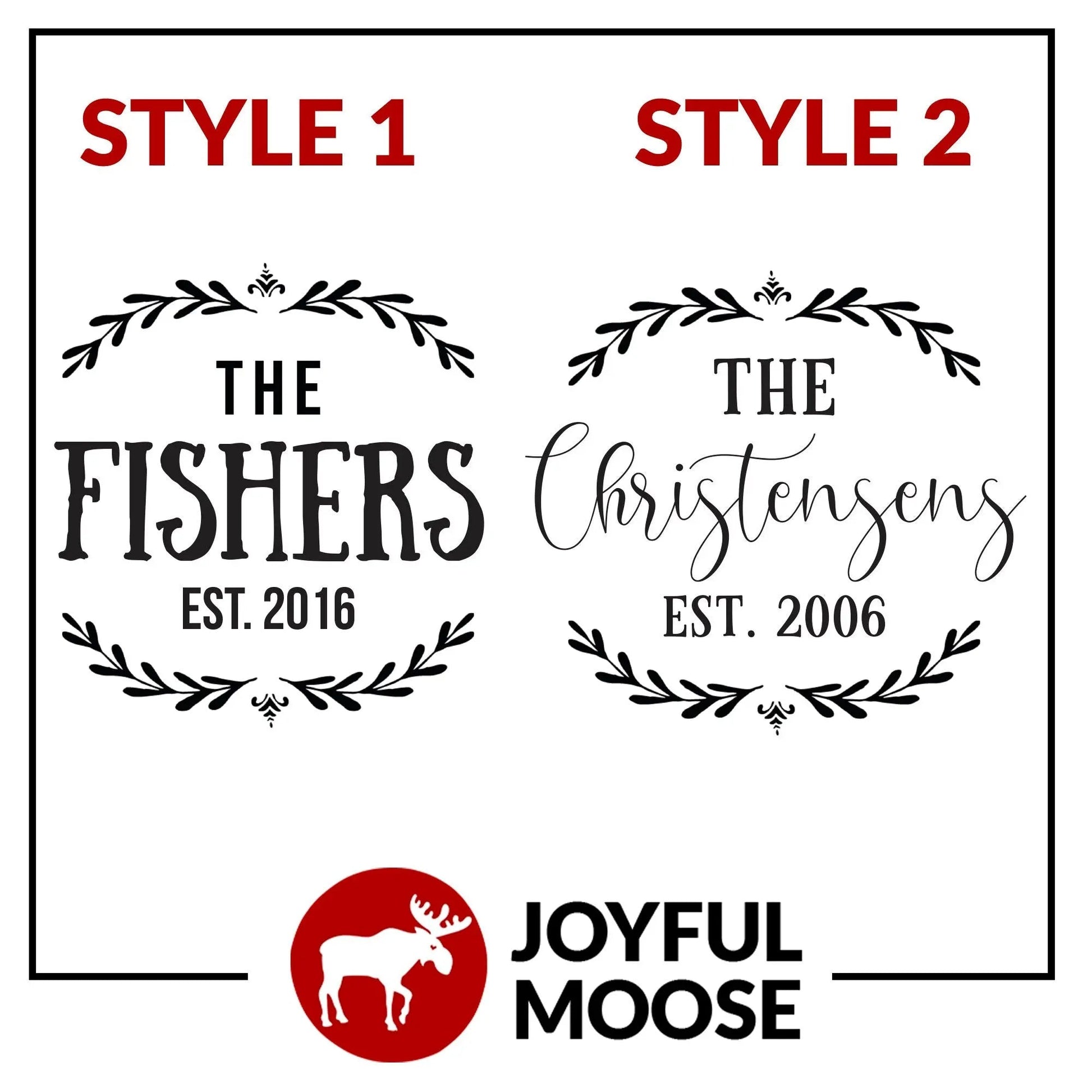 Personalized Wedding Gift Cutting Board - Custom Cutting Board for Bride & Groom Joyful Moose