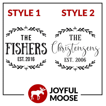 Personalized Wedding Gift Cutting Board - Custom Cutting Board for Bride & Groom Joyful Moose