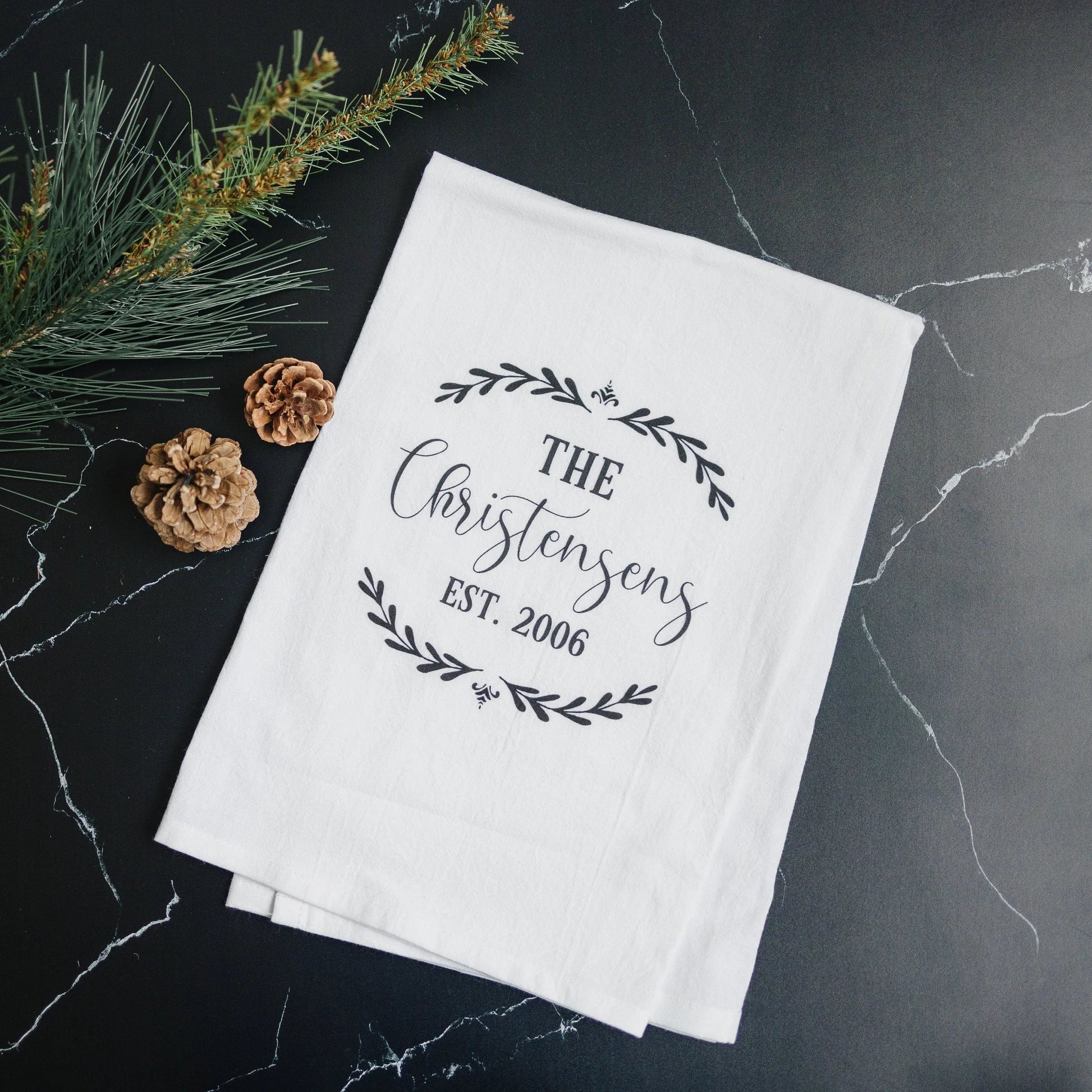 Personalized Wedding Gift, Custom Kitchen Towel, Personalized Flour Sack Towel, Anniversary Gift, Custom Wedding Present Joyful Moose