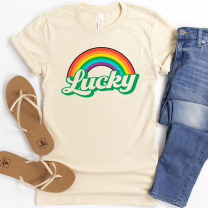 Lucky Rainbow Shirt, lucky shirt, st patricks day tee, shamrock shirt, st patricks day tshirt, irish lucky shirt Joyful Moose