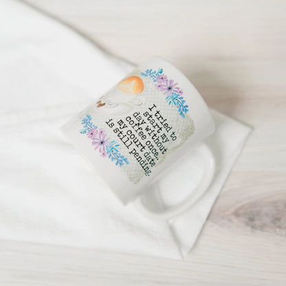 Funny Coffee Mug - coffee lover gift - funny mugs for women- coffee lover ceramic mug handmade - coffee lover mug - funny coworker gift Joyful Moose