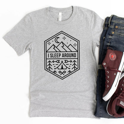 Funny Camping Shirt, Camping graphic tee, travel gifts for him, funny men graphic tees, RV Tent Outdoors Joyful Moose