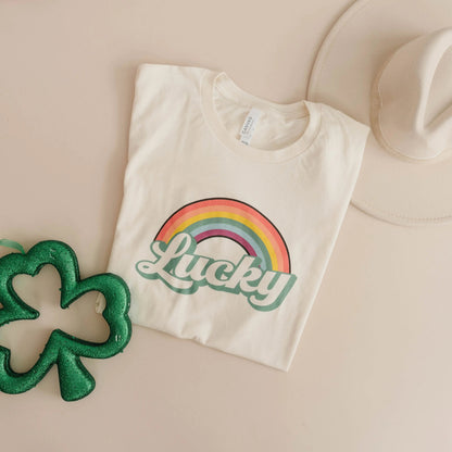 Lucky Rainbow Shirt, lucky shirt, st patricks day tee, shamrock shirt, st patricks day tshirt, irish lucky shirt Joyful Moose