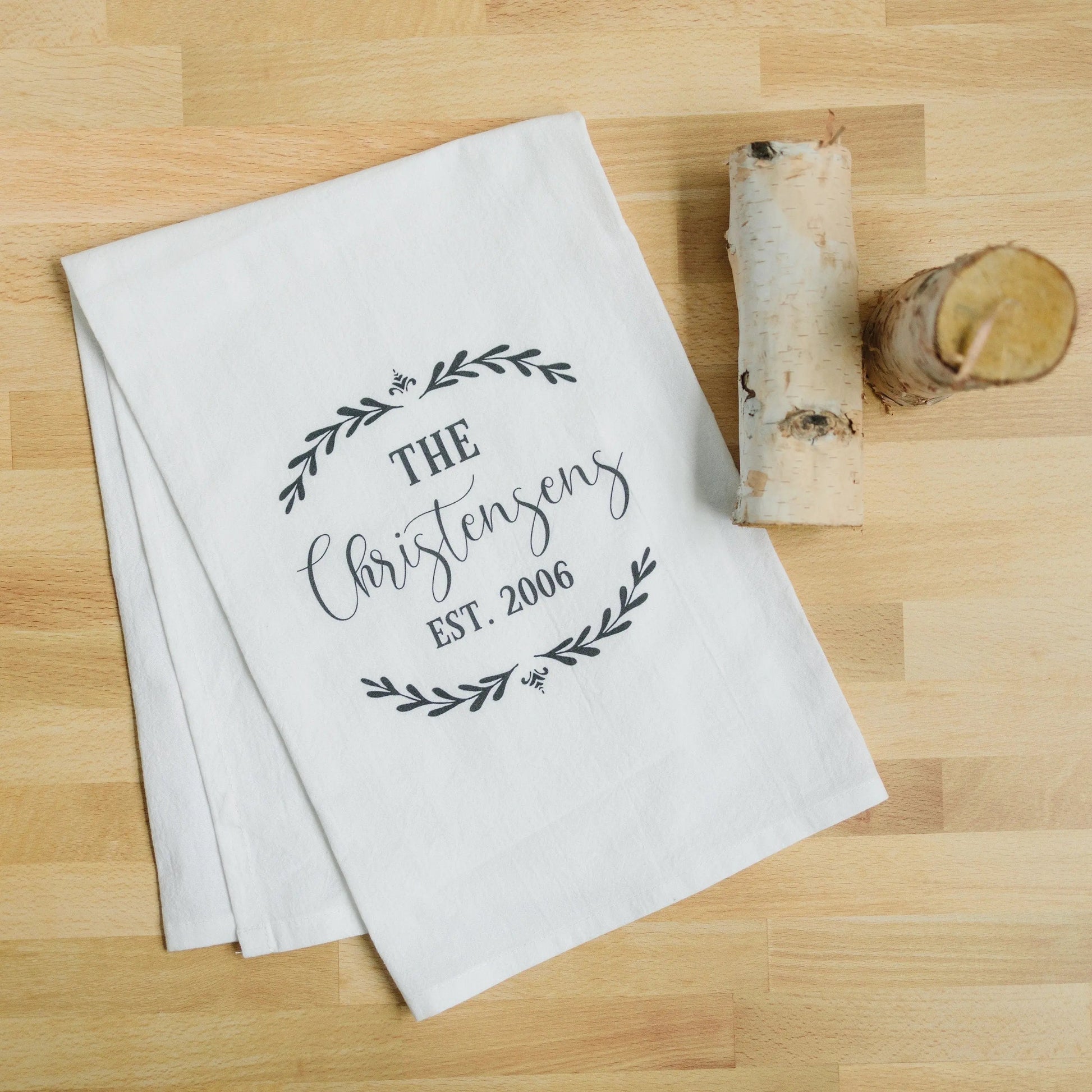Personalized Wedding Gift, Custom Kitchen Towel, Personalized Flour Sack Towel, Anniversary Gift, Custom Wedding Present Joyful Moose