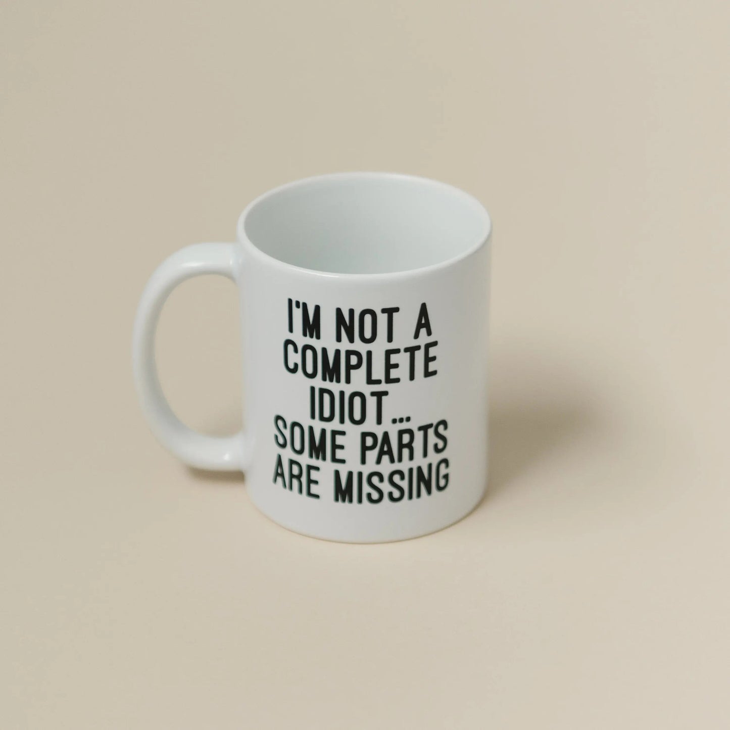 Funny Coffee Mug, Gag Gift, sarcastic mug for men, mugs with sayings, coworker gift, Idiot ceramic coffee mug Joyful Moose