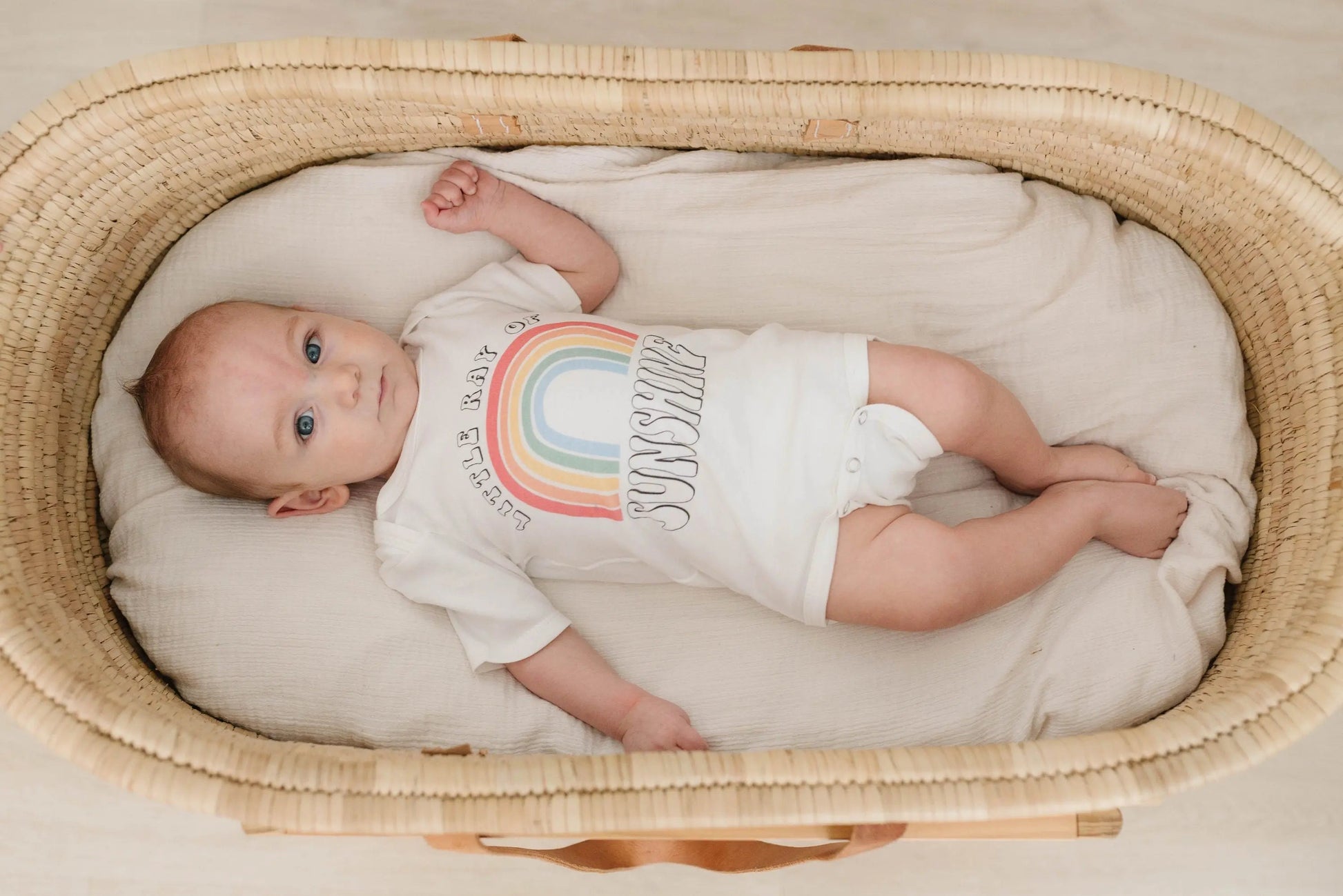 Baby Bodysuit, Ray of Sunshine Baby Outfit, Rainbow Baby Clothes, New Baby Gift, Baby Shower Gift, boho baby romper Joyful Moose