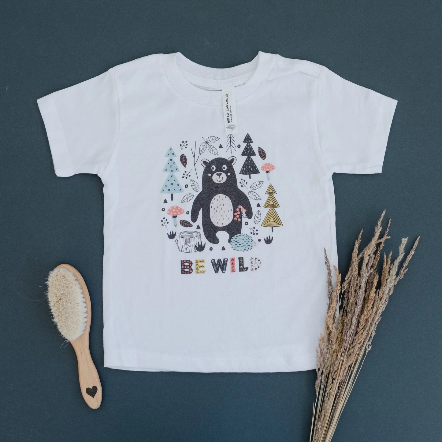 Be Wild Toddler Tee - boho toddler shirt -  toddler boy shirt - bear tshirt, outdoor adventure camping Joyful Moose