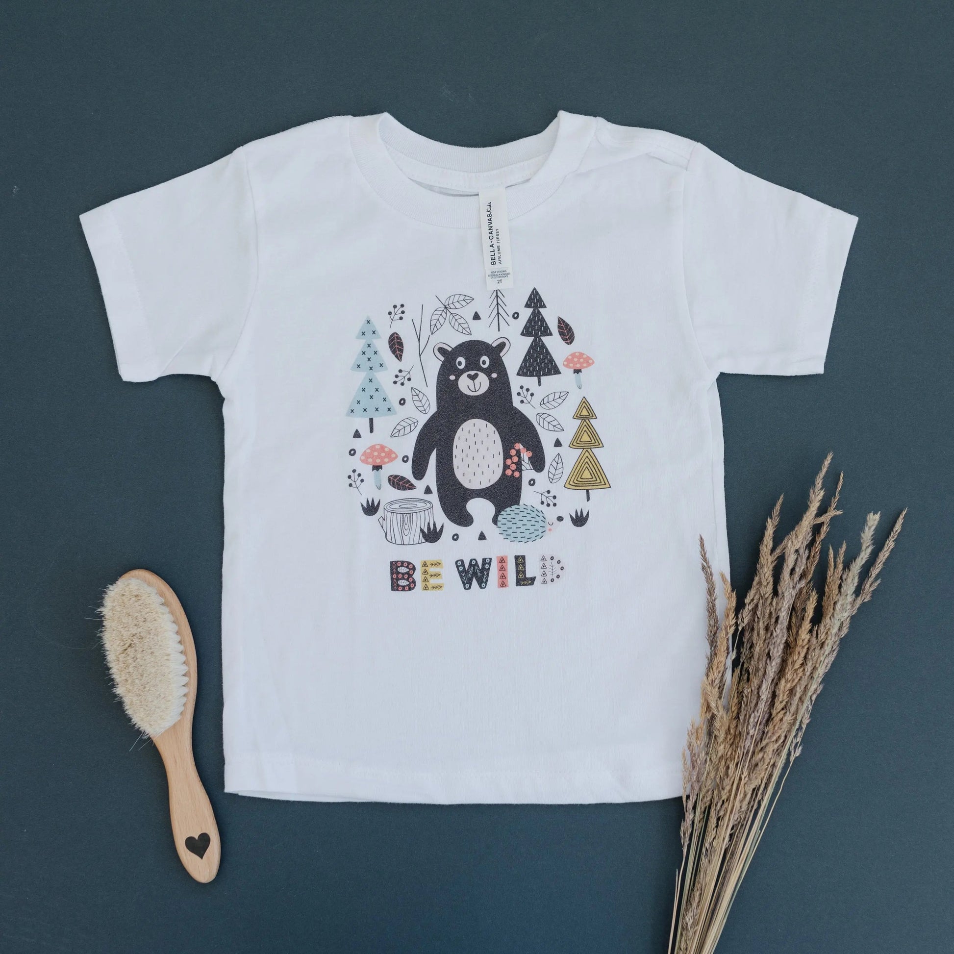 Be Wild Toddler Tee - boho toddler shirt -  toddler boy shirt - bear tshirt, outdoor adventure camping Joyful Moose