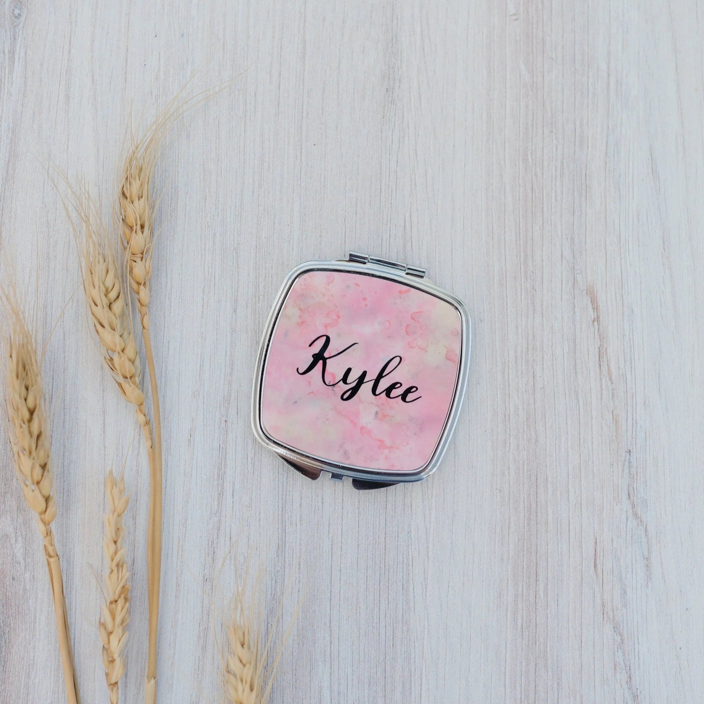 Personalized Gift for Her, bridesmaid gifts, Personalized Compact Mirror, cosmetic gifts for her under 20, personalized gifts for women Joyful Moose