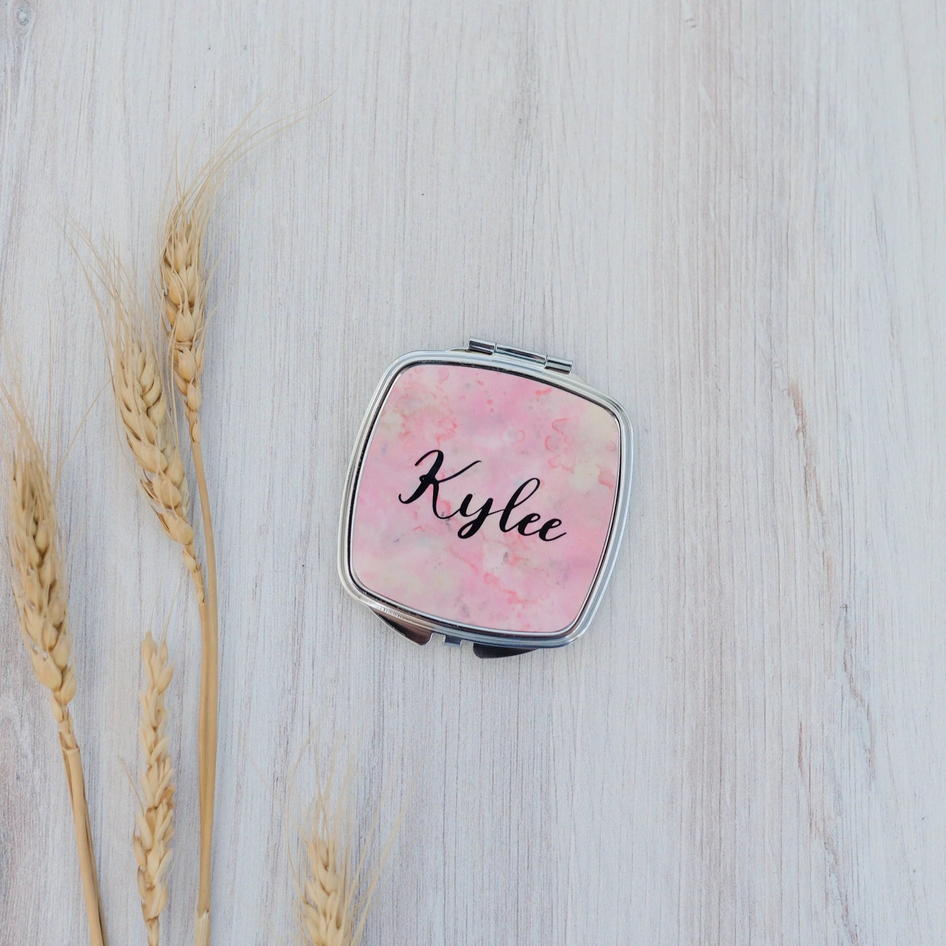 Personalized Gift for Her, bridesmaid gifts, Personalized Compact Mirror, cosmetic gifts for her under 20, personalized gifts for women Joyful Moose